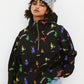 BSRABBIT RAINBOW TR HOODED ANORAK JACKET BLACK BSR2425FWJK147