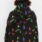 BSRABBIT RAINBOW TR HOODED ANORAK JACKET BLACK BSR2425FWJK147