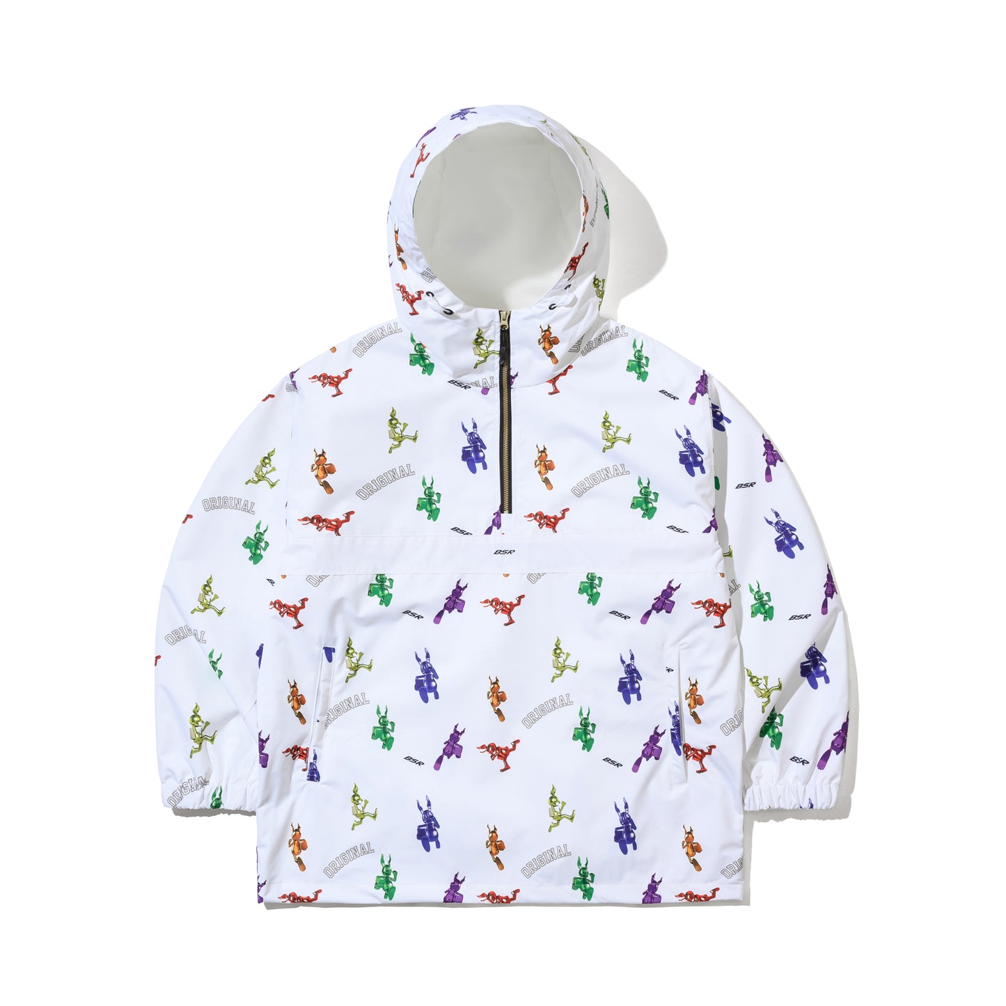 BSRABBIT RAINBOW TR HOODED ANORAK JACKET WHITE BSR2425FWJK146