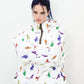 BSRABBIT RAINBOW TR HOODED ANORAK JACKET WHITE BSR2425FWJK146