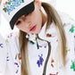 BSRABBIT RAINBOW TR HOODED ANORAK JACKET WHITE BSR2425FWJK146