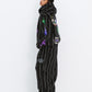 BSRABBIT RAINBOW TR STRIPE HOODED JACKET BLACK BSR2425FWJK108