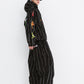 BSRABBIT RAINBOW TR STRIPE HOODED JACKET BLACK BSR2425FWJK108