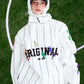 BSRABBIT RAINBOW TR STRIPE HOODED JACKET WHITE BSR2425FWJK109