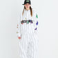 BSRABBIT RAINBOW TR STRIPE HOODED JACKET WHITE BSR2425FWJK109