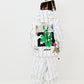 BSRABBIT RAINBOW TR STRIPE HOODED JACKET WHITE BSR2425FWJK109