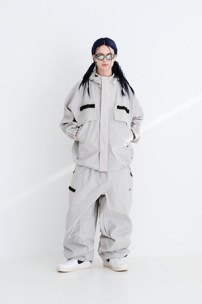 BSRABBIT REFINED HOODED JACKET BRIGHT GRAY BSR2425FWJK071