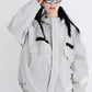 BSRABBIT REFINED HOODED JACKET BRIGHT GRAY BSR2425FWJK071