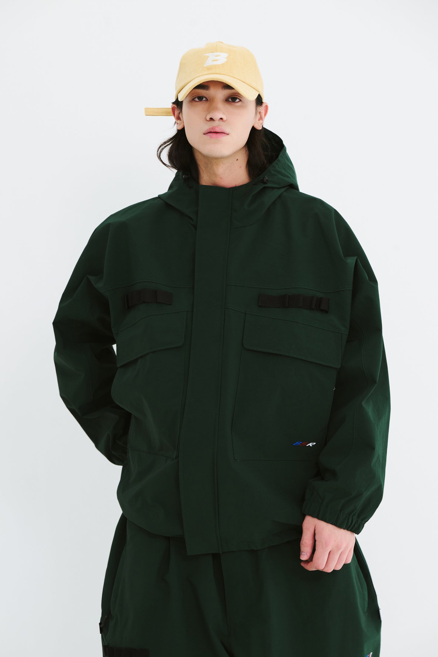 BSRABBIT REFINED HOODED JACKET DARK GREEN BSR2425FWJK069