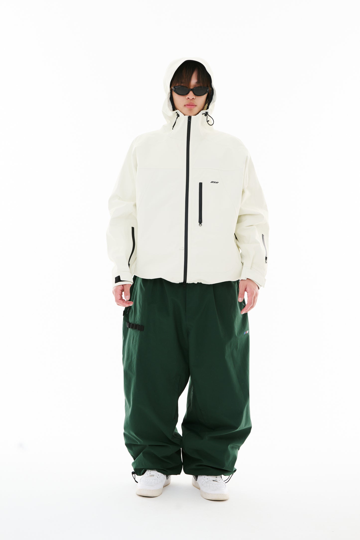 BSRABBIT REFINED SUPER WIDE VENTILATION PANTS DARK GREEN BSR2425FWPT034