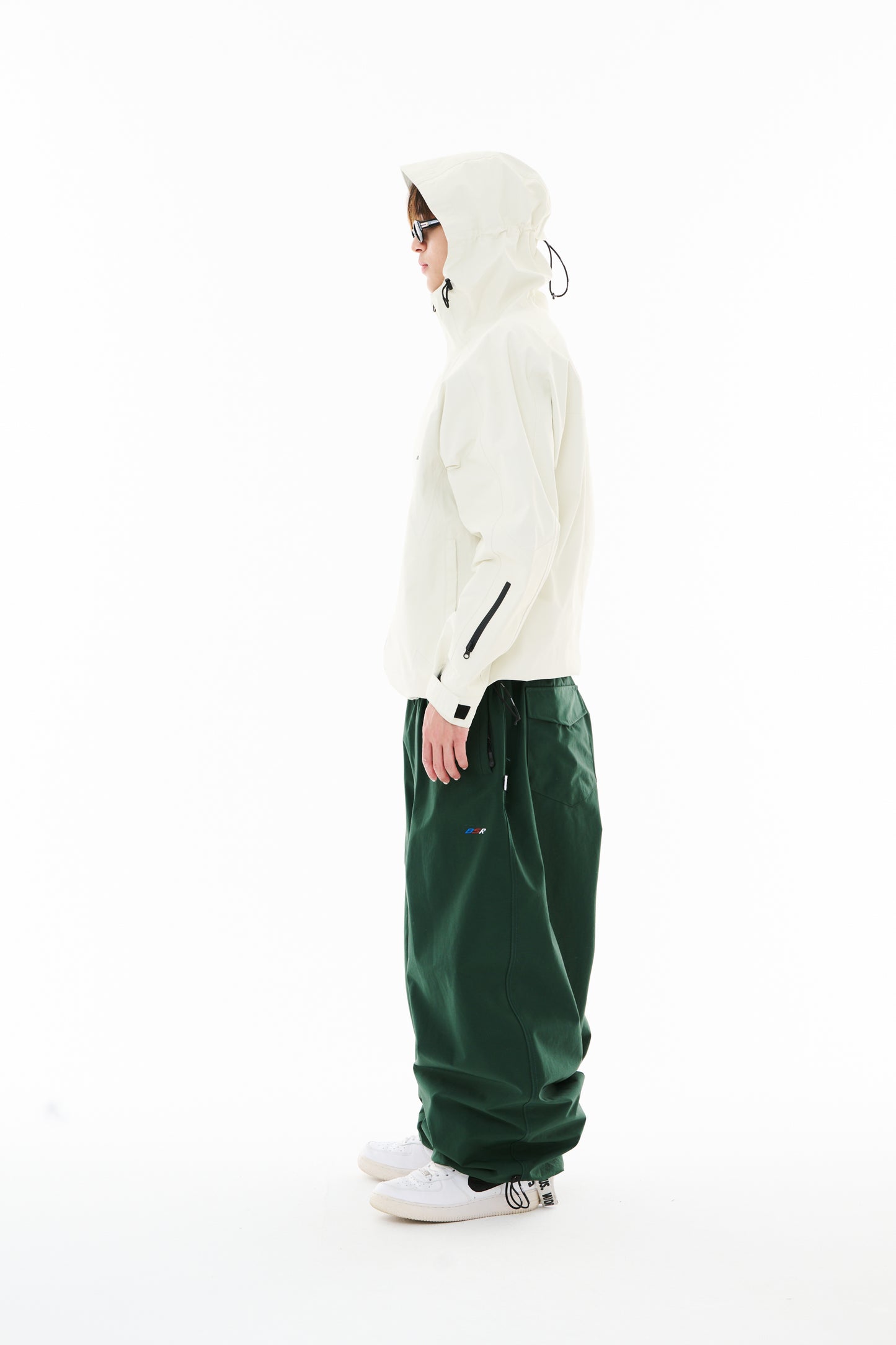 BSRABBIT REFINED SUPER WIDE VENTILATION PANTS DARK GREEN BSR2425FWPT034