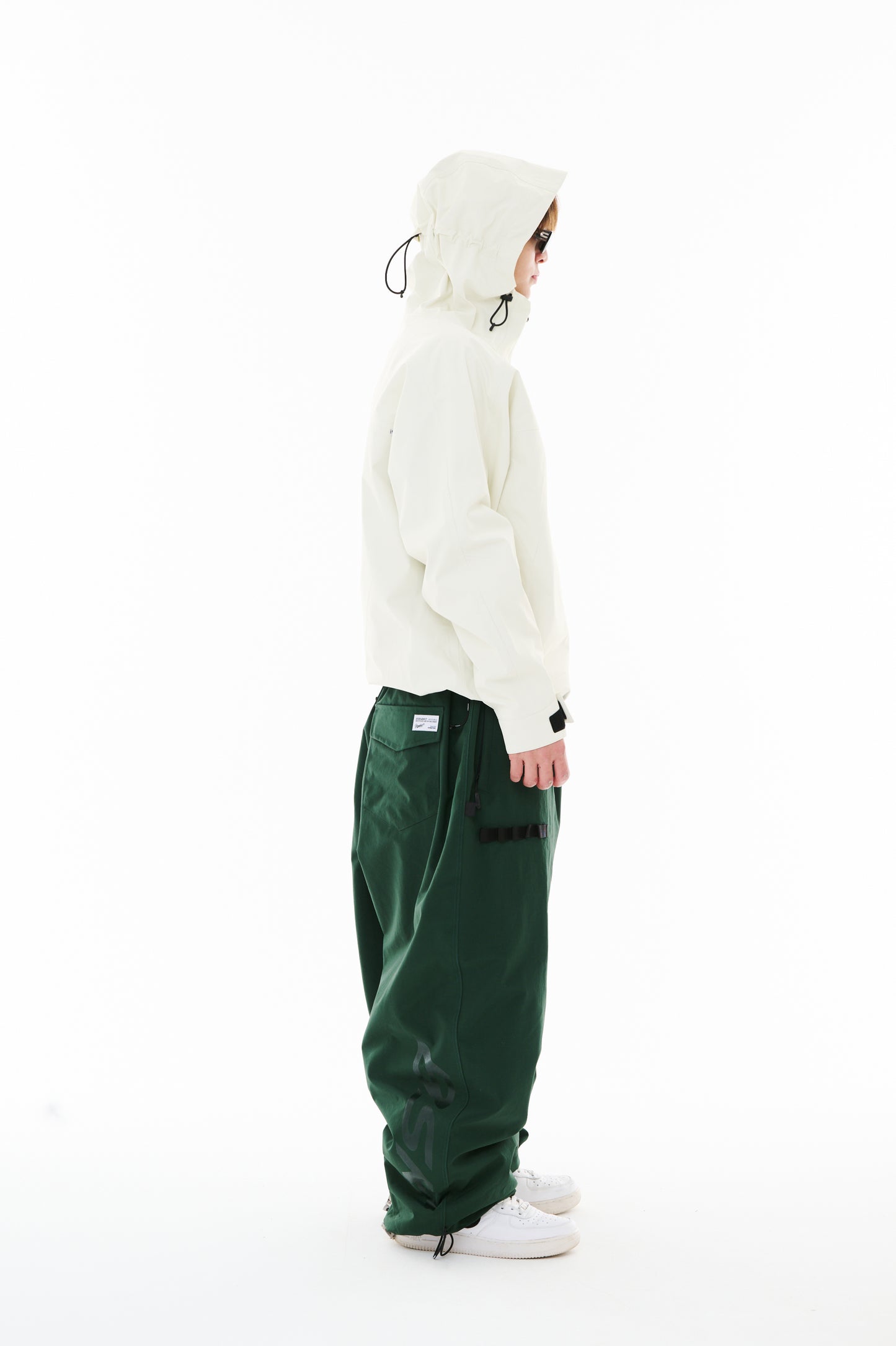 BSRABBIT REFINED SUPER WIDE VENTILATION PANTS DARK GREEN BSR2425FWPT034