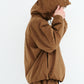 BSRABBIT SOFT PEACH HOODED JACKET LIGHT BROWN BSR2425FWJK090