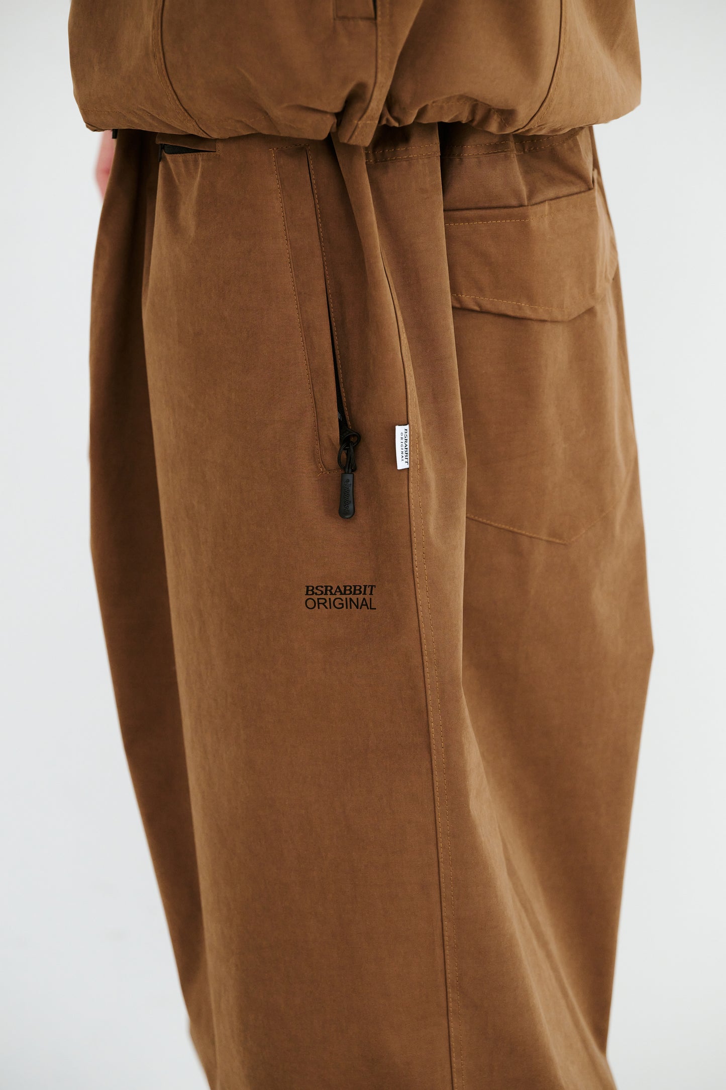 BSRABBIT SOFT PEACH SUPER WIDE VENTILATION PANTS LIGHT BROWN BSR2425FWPT067