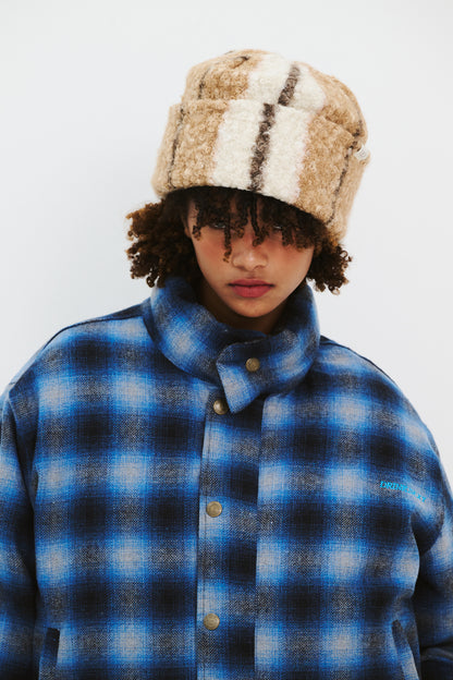BSRABBIT SOFTLY BEANIE BROWN STRIPE BSR2425FWBN048