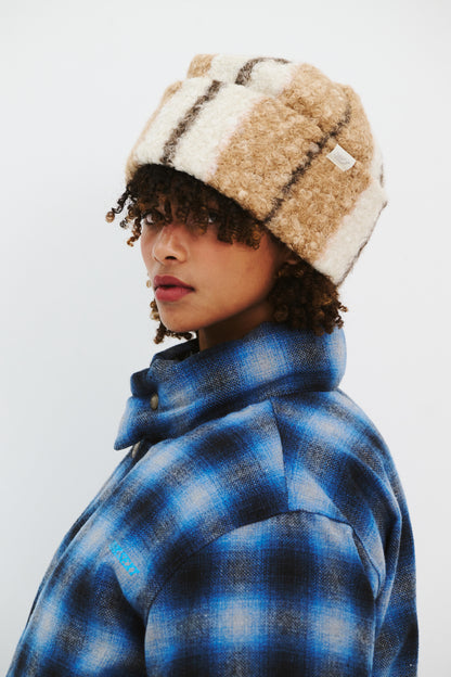 BSRABBIT SOFTLY BEANIE BROWN STRIPE BSR2425FWBN048