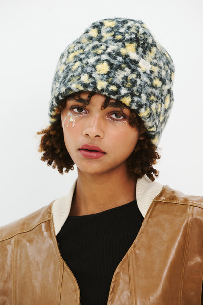 BSRABBIT SOFTLY BEANIE YELLOW LEOPARD BSR2425FWBN045