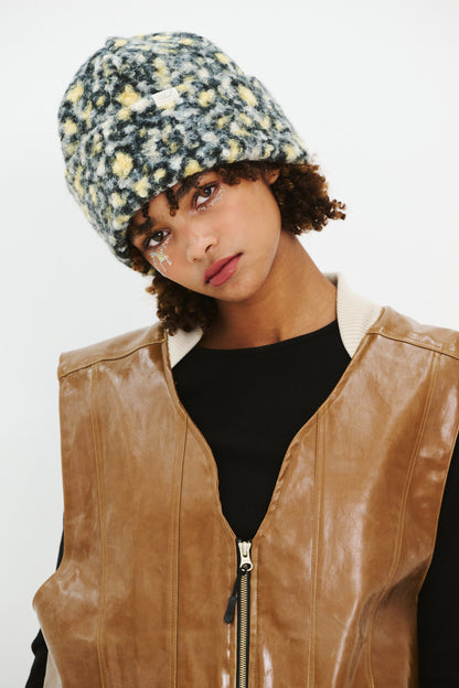 BSRABBIT SOFTLY BEANIE YELLOW LEOPARD BSR2425FWBN045
