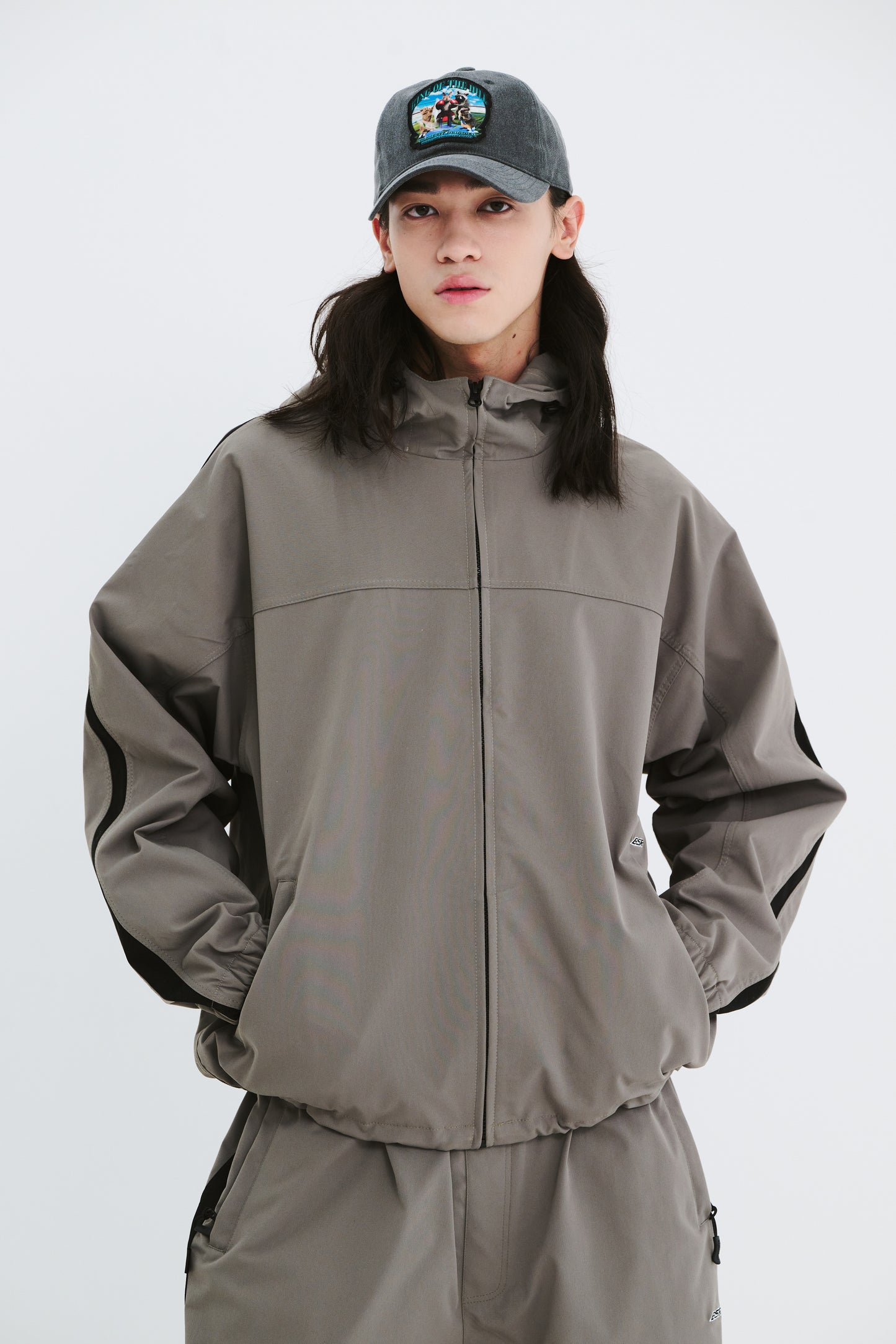 BSRABBIT SP LINE HOODED JACKET KHAKI BSR2425FWJK111