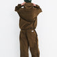 BSRABBIT SP LINE WIDE JOGGER PANTS BROWN BSR2425FWPT106