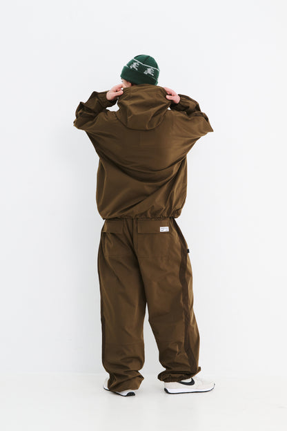BSRABBIT SP LINE WIDE JOGGER PANTS BROWN BSR2425FWPT106