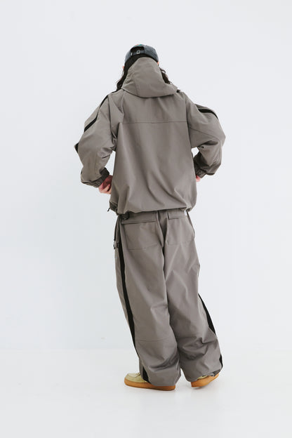 BSRABBIT SP LINE WIDE JOGGER PANTS KHAKI BSR2425FWPT105