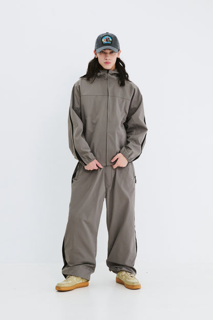 BSRABBIT SP LINE WIDE JOGGER PANTS KHAKI BSR2425FWPT105