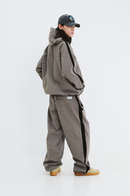 BSRABBIT SP LINE WIDE JOGGER PANTS KHAKI BSR2425FWPT105