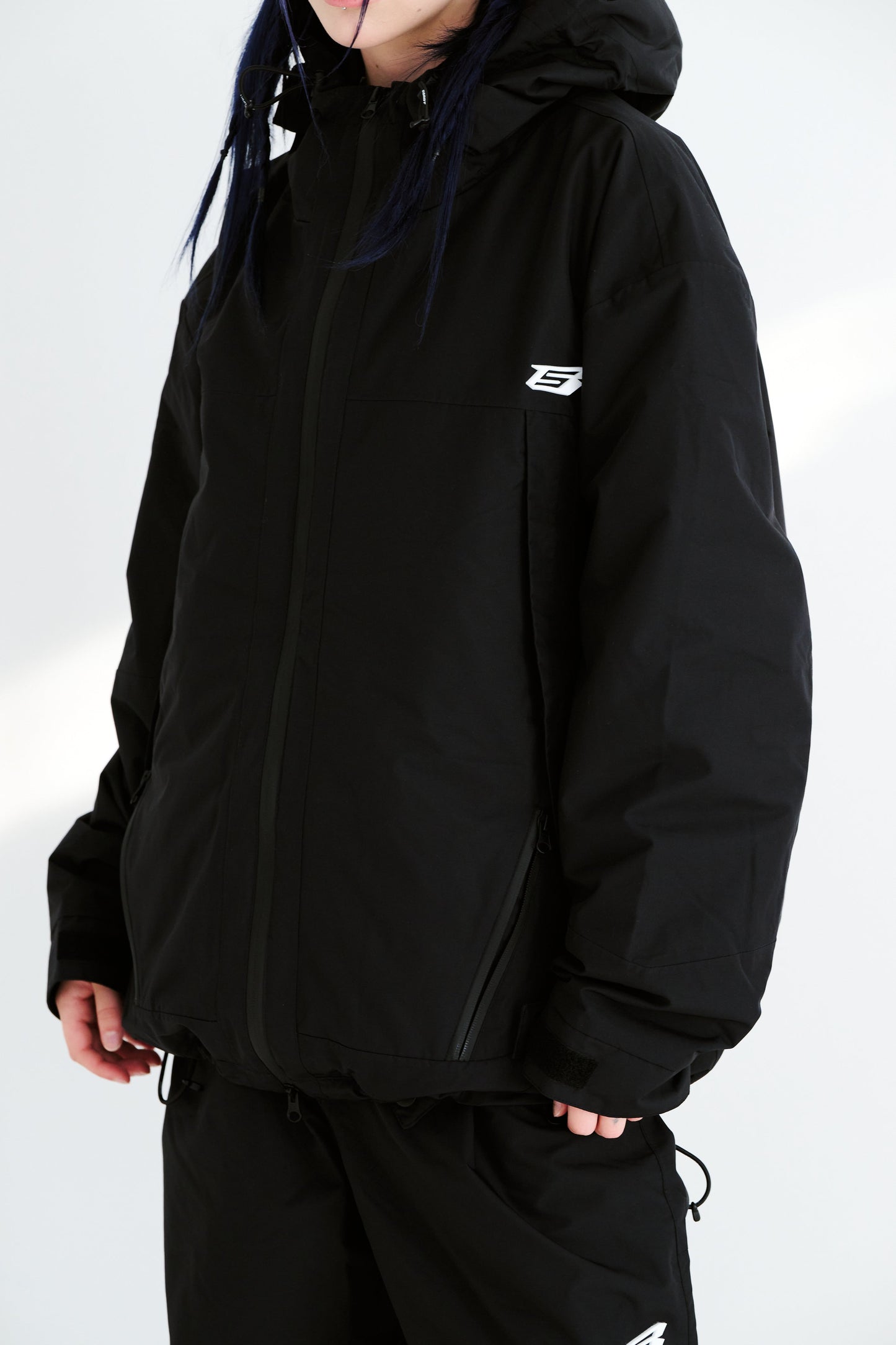 BSRABBIT SPECIAL HOODED SEAM SEALING JACKET BLACK BSR2425FWJK002