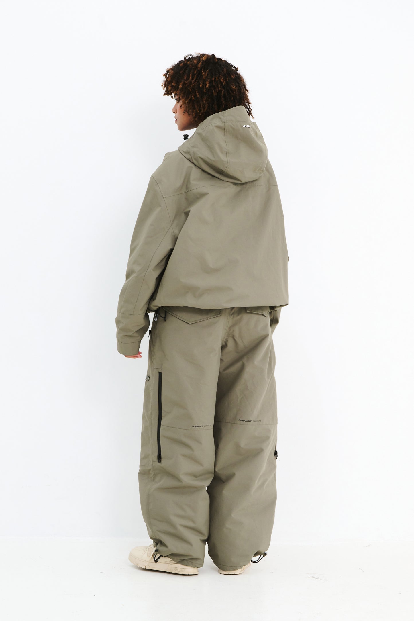 BSRABBIT SPECIAL HOODED SEAM SEALING JACKET KHAKI BSR2425FWJK001