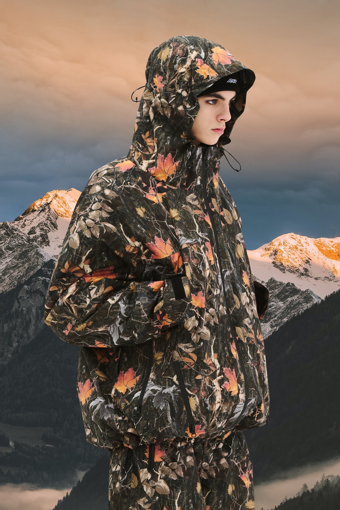 BSRABBIT SPECIAL HOODED SEAM SEALING JACKET REALTREE BLACK BSR2425FWJK004