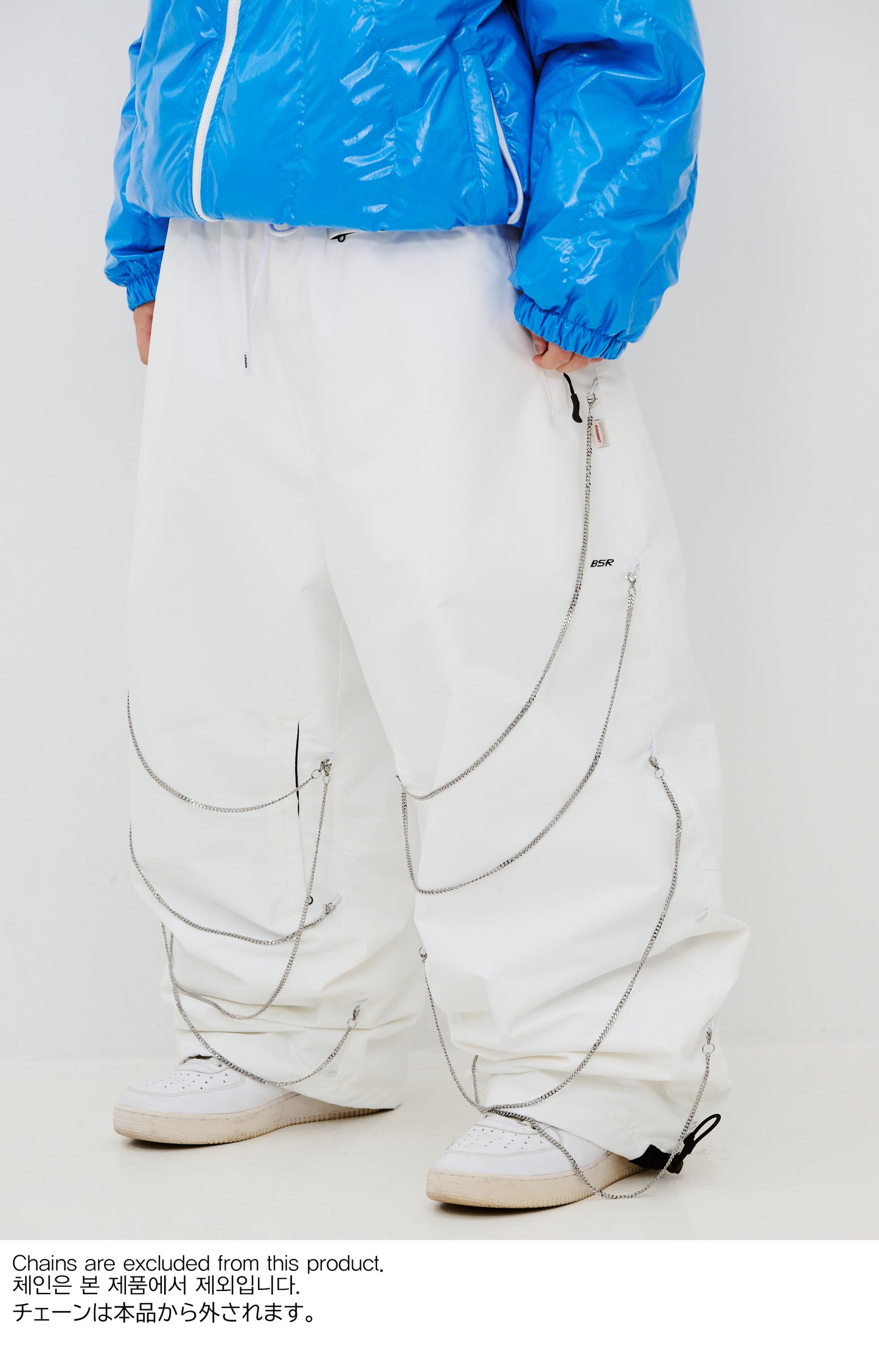 BSRABBIT SPECIAL LOOP SUPER WIDE VENTILATION PANTS WHITE BSR2425FWPT052