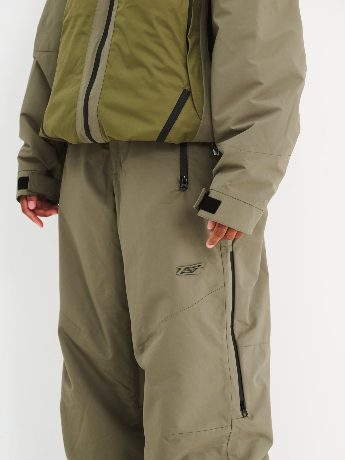 BSRABBIT SPECIAL SEAM SEALING WIDE VENTILATION PANTS KHAKI BSR2425FWPT001