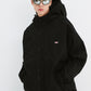 BSRABBIT SPIDERWEB HOODED JACKET BLACK BSR2425FWJK076