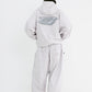 BSRABBIT SPIDERWEB SUPER WIDE JOGGER PANTS SILVER GRAY BSR2425FWPT062