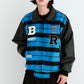 BSRABBIT STAR B VARSITY JACKET STRIPE BLUE BSR2425FWJK043