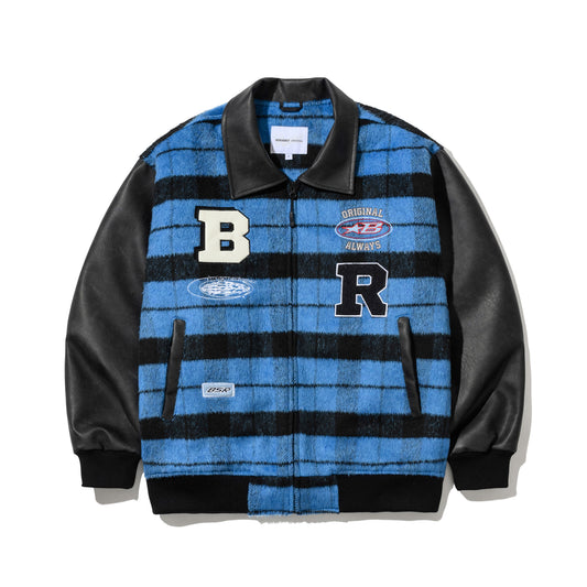 BSRABBIT STAR B VARSITY JACKET STRIPE BLUE BSR2425FWJK043