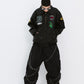 BSRABBIT STAR B VARSITY JACKET VINTAGE LEATHER BLACK BSR2425FWJK042