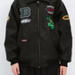 BSRABBIT STAR B VARSITY JACKET VINTAGE LEATHER BLACK BSR2425FWJK042