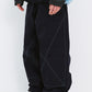 BSRABBIT STITCH BOX WIDE TRACK PANTS DARK NAVY BSR2425FWPT089