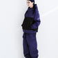 BSRABBIT STITCH BOX WIDE TRACK PANTS PURPLE BSR2425FWPT090