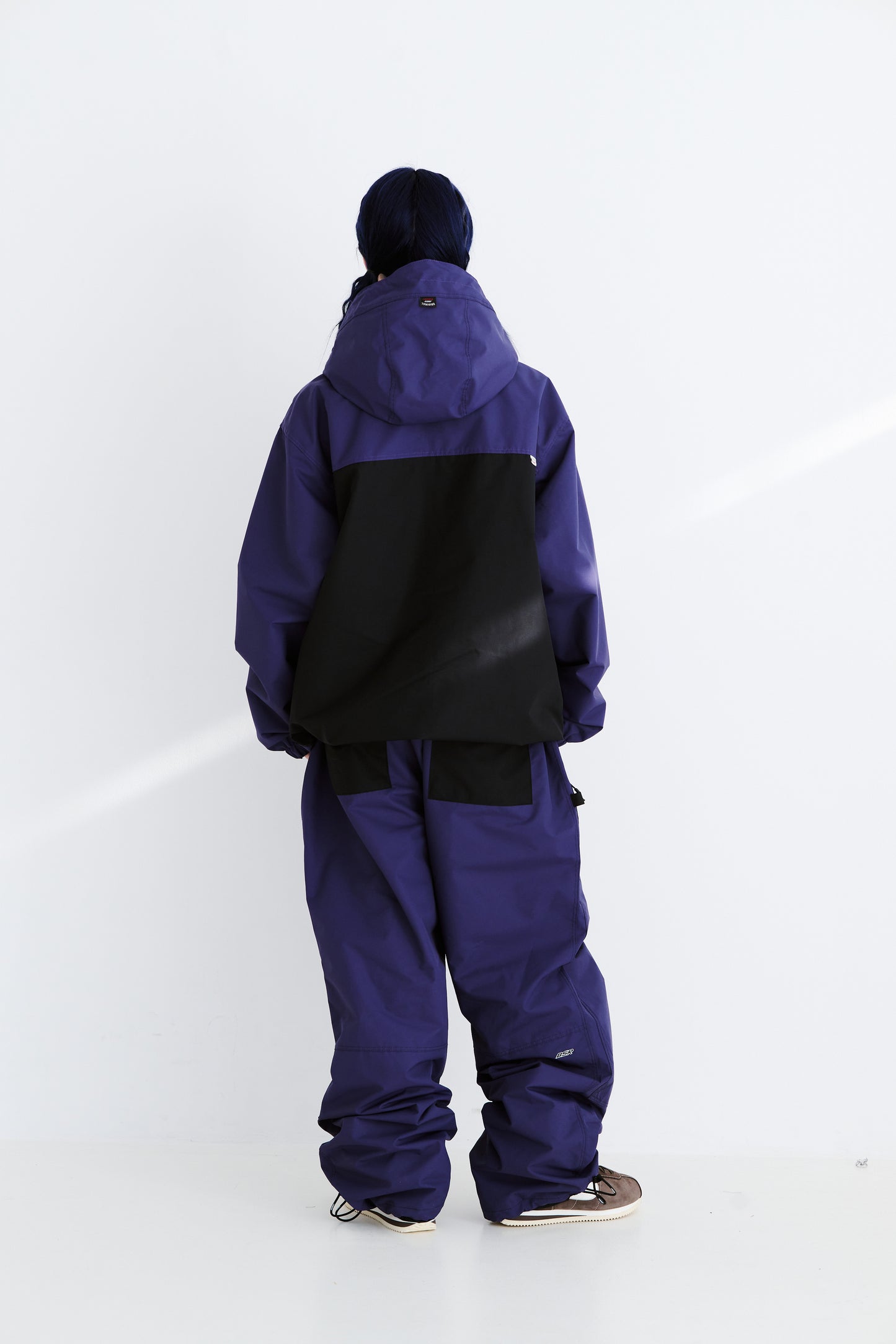 BSRABBIT STITCH BOX WIDE TRACK PANTS PURPLE BSR2425FWPT090