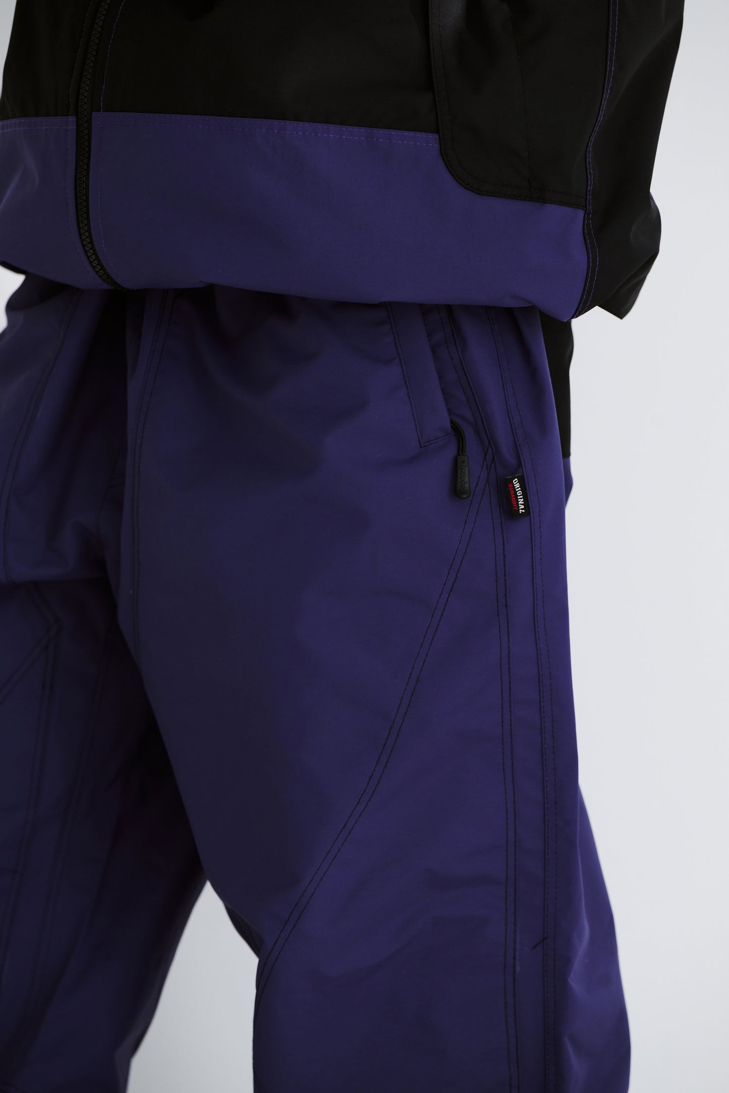 BSRABBIT STITCH BOX WIDE TRACK PANTS PURPLE BSR2425FWPT090