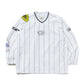 BSRABBIT STRIPE SPORTY PULLOVER JACKET WHITE BSR2425FWJK138