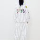 BSRABBIT STRIPE SPORTY PULLOVER JACKET WHITE BSR2425FWJK138