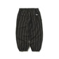 BSRABBIT STRIPE SPORTY SUPER WIDE JOGGER PANTS BLACK BSR2425FWPT055