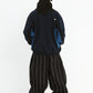 BSRABBIT STRIPE SPORTY SUPER WIDE JOGGER PANTS BLACK BSR2425FWPT055