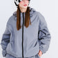 BSRABBIT SUIT HOODED JACKET GRAY BSR2425FWJK087