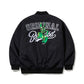 BSRABBIT TRIPPY RB VARSITY JACKET BLACK BSR2425FWJK039