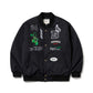 BSRABBIT TRIPPY RB VARSITY JACKET BLACK BSR2425FWJK039